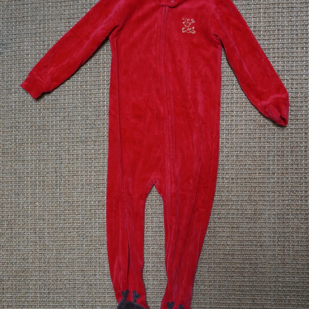 Unisex 2T 1-piece Red Emma & Jack Reindeer PJs